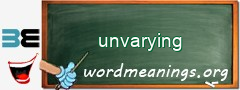 WordMeaning blackboard for unvarying